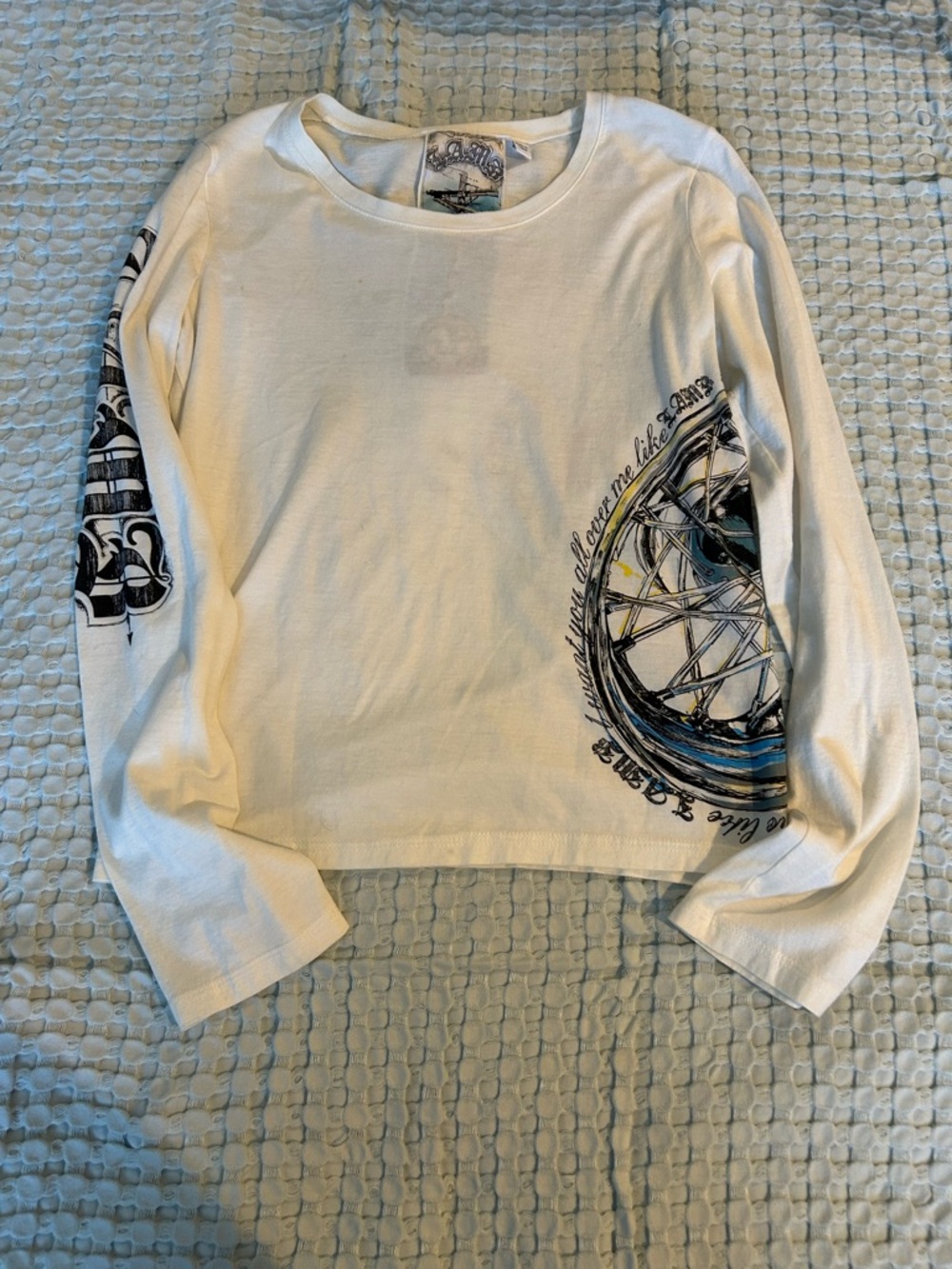 L.A.M.B. Bicycle Graphic Long Sleeve Tee Size Large